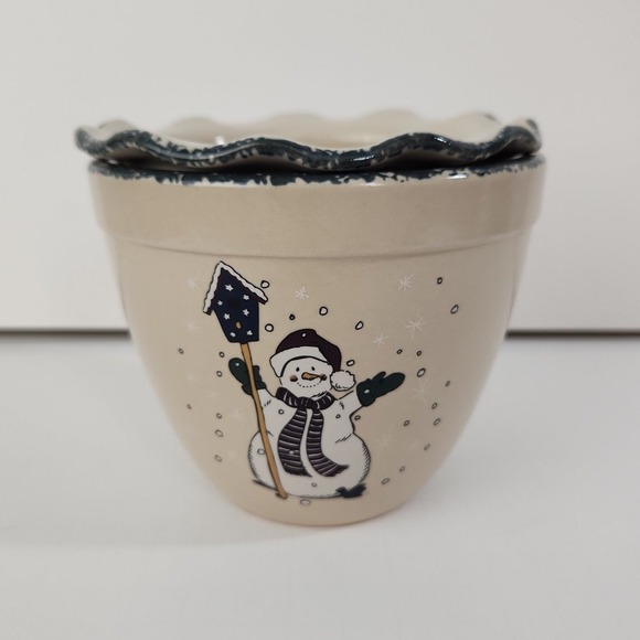 Other - Vintage Home & Garden Party Ltd Made in USA Snowmen Christmas Serving‎ Dip Bowl
